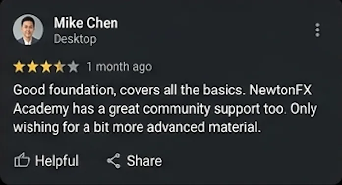 Mike Chen — review of NewtonFX Academy